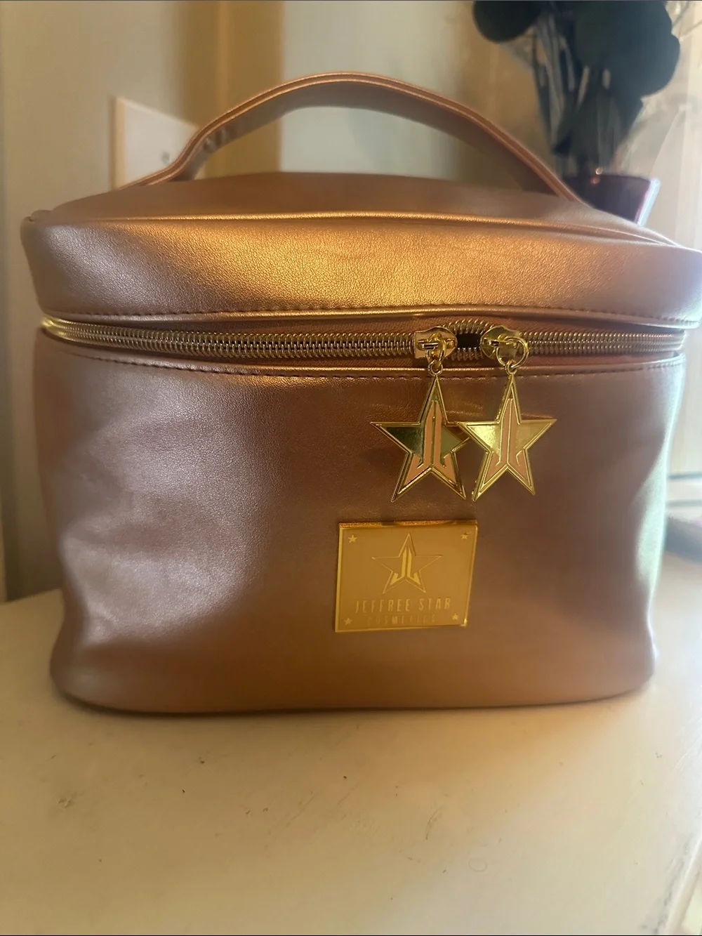 ⭐️ Jeffree Star Metallic Rose Train Case